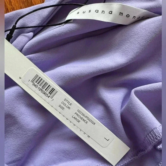 NWT Susana Monaco Cutout Side String Thin Strap Mini Dress Provence Purple, L - Picture 10 of 12